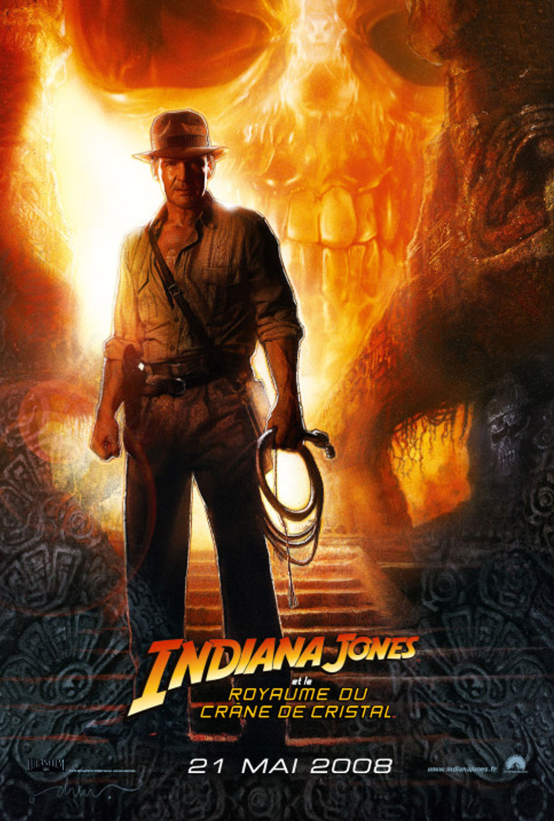 Indiana Jones Et Le Royaume Du Crâne De Cristal Affiche Cine 