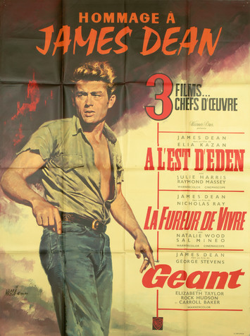 Hommage à James Dean : A l'Est d'Eden, La Fureur de Vivre, Géant