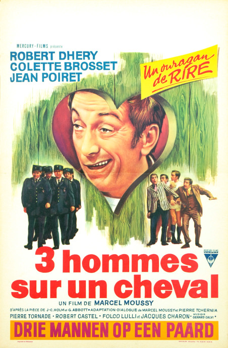 Trois hommes sur un cheval